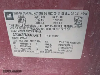 2016 Chevrolet Silverado 1500 LT with VIN 3GCUKREC0GG354271, listed as a IAAI auction lot 38948207 with 130,369 mi miles. Bid and sale history available at carsss.com. Image 9.