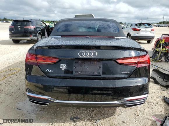 2024 Audi A5 Cabriolet S line Premium Plus with VIN WAU4AGF50RN003178, listed as a Copart auction lot 70763674 with NaN miles and Salvage Title. Bid and sale history available at carsss.com. Image 6.