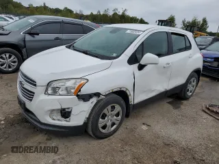 2015 Chevrolet Trax LS with VIN KL7CJKSB9FB247841, listed as a Copart auction lot 71602034 with 124,350 mi miles and Salvage Title. Bid and sale history available at carsss.com. Image 1.