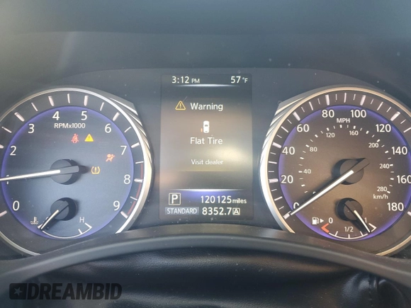 2014 Infiniti Q50 z VIN JN1BV7AP7EM683266, wystawiony jako Copart lot #87167454 z przebiegiem 120 125 mil mil oraz Szkoda całkowita • Salvage title. Historia ofert i sprzedaży dostępna na DreamBid. Obrazek 9.