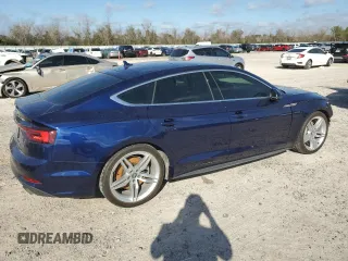 2019 Audi A5 Sportback Premium Plus with VIN WAUENCF51KA096467, listed as a Copart auction lot 42970494 with 34,753 mi miles. Bid and sale history available at carsss.com. Image 3.