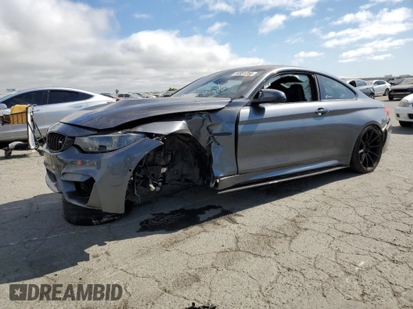 2015 BMW M4 with VIN WBS3R9C5XFF708690, listed as a Copart auction lot 54951254 with 42,105 mi miles and Salvage Title. Bid and sale history available at carsss.com. Image 1.