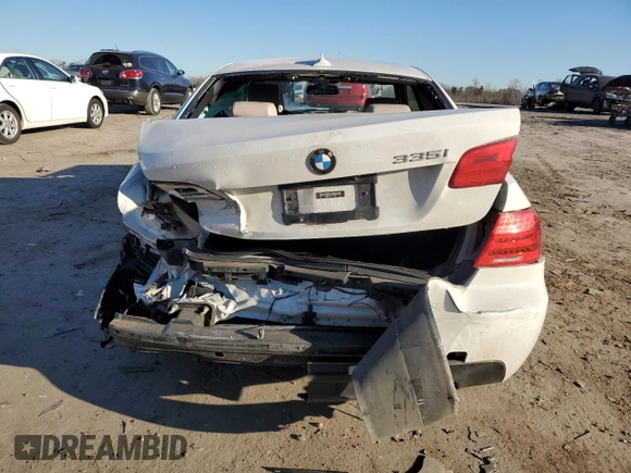 2012 BMW 3 Series 335i with VIN WBAKG7C52CE802073, listed as a Copart auction lot 41784224 with 0 mi miles and Salvage Title. Bid and sale history available at carsss.com. Image 6.