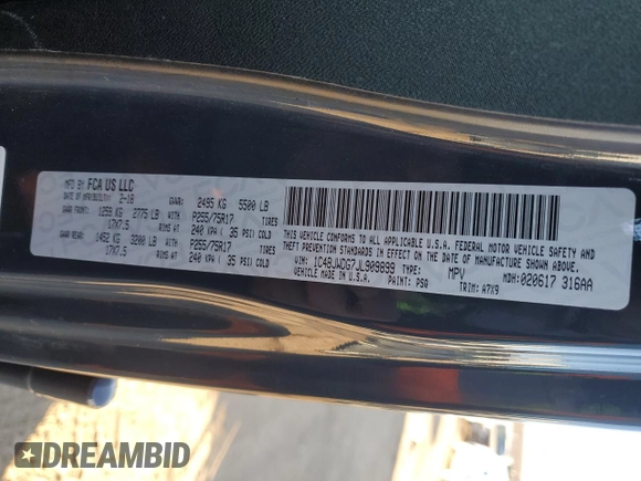 2018 Jeep Wrangler JK Unlimited Sport S with VIN 1C4BJWDG7JL909899, listed as a Copart auction lot 85688244 with 109,594 mi miles and Salvage Title. Bid and sale history available at carsss.com. Image 14.