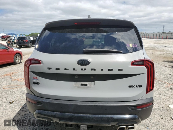 2021 Kia Telluride EX with VIN 5XYP3DHC9MG180672, listed as a Copart auction lot 52306225 with 60,742 mi miles and Non Repairable. Bid and sale history available at DreamBid. Image 6.