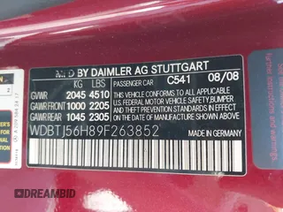 2009 Mercedes-Benz CLK 350 z VIN WDBTJ56H89F263852, wystawiony jako IAAI lot #42296657 z przebiegiem 165 044 mil mil oraz . Historia ofert i sprzedaży dostępna na DreamBid. Obrazek 9.