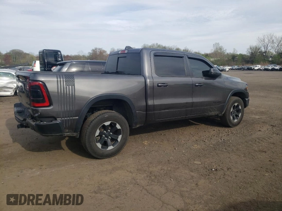2020 Ram 1500 Rebel with VIN 1C6SRFLT5LN154225, listed as a Copart auction lot 53859515 with 88,907 mi miles and Salvage title. Bid and sale history available at DreamBid. Image 3.
