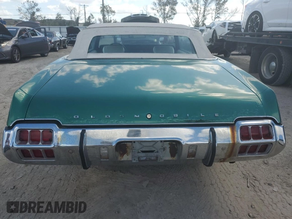 1972 Oldsmobile Cutlass with VIN 3J67K2M135052, listed as a Copart auction lot 75190394 with 78,577 mi miles and Non Repairable. Bid and sale history available at DreamBid. Image 6.