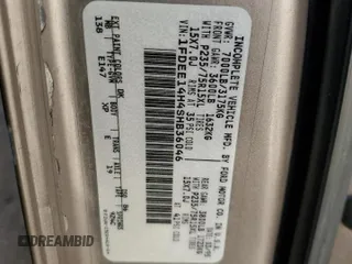 1995 Ford Econoline Cargo with VIN 1FDEE14H4SHB36046, listed as a Copart auction lot 88537635 with Not Provided miles and Non Repairable. Bid and sale history available at DreamBid. Image 14.