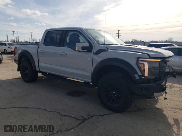 2024 Ford F-150 Raptor with VIN 1FTFW1RG7RFC23614, listed as a Copart auction lot 45560955 with 1,847 mi miles and Salvage Title. Bid and sale history available at DreamBid. Image 4.
