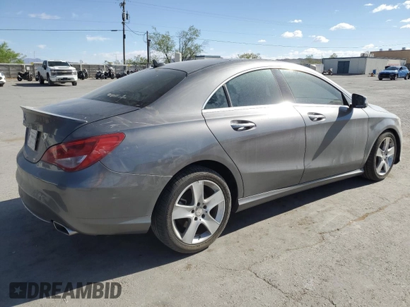 2015 Mercedes-Benz CLA 250 with VIN WDDSJ4EB9FN278680, listed as a Copart auction lot 53760385 with 89,663 mi miles and Salvage Title. Bid and sale history available at DreamBid. Image 3.