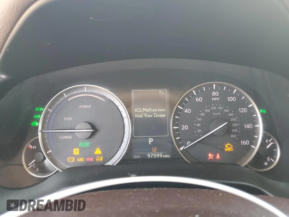 2019 Lexus RX 450h with VIN 2T2BGMCA0KC041135, listed as a Copart auction lot 58092455 with 97,599 mi miles and Salvage title. Bid and sale history available at DreamBid. Image 9.
