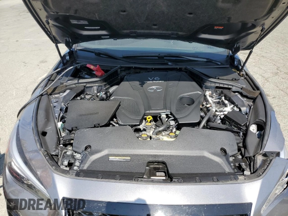 2022 Infiniti Q50 Red Sport 400 with VIN JN1FV7DP6NM370089, listed as a Copart auction lot 59700995 with 24,278 mi miles and Salvage title. Bid and sale history available at DreamBid. Image 11.