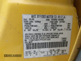 2002 Ford Escape XLT Choice with VIN 1FMYU04172KD51243, listed as a IAAI auction lot 41542965 with Not Provided miles. Bid and sale history available at carsss.com. Image 11.