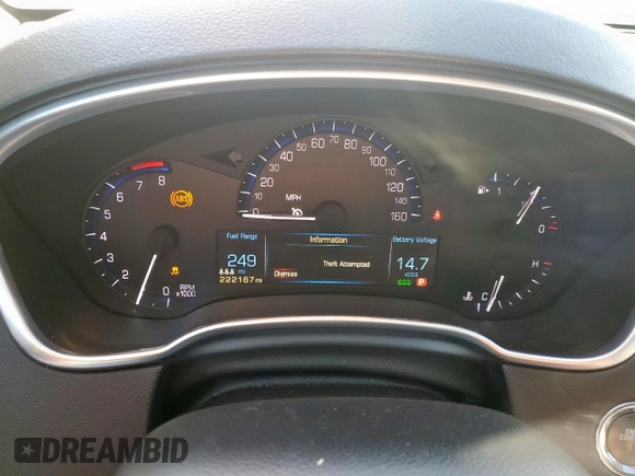 2013 Cadillac SRX Performance Collection with VIN 3GYFNDE31DS569809, listed as a Copart auction lot 60332445 with 222,167 mi miles and Salvage title. Bid and sale history available at DreamBid. Image 9.