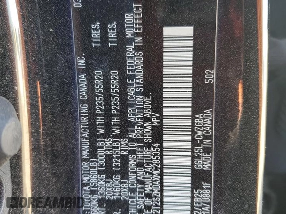 2021 Lexus RX 350 F Sport with VIN 2T2SZMDAXMC285354, listed as a Copart auction lot 42244595 with 41,779 mi miles and Salvage title. Bid and sale history available at DreamBid. Image 13.