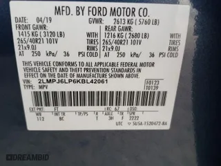 2019 Lincoln Nautilus Reserve with VIN 2LMPJ6LP6KBL42061, listed as a Copart auction lot 72395554 with 66,004 mi miles and Salvage Title. Bid and sale history available at carsss.com. Image 15.