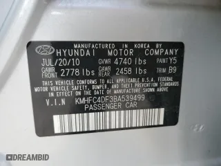 2011 Hyundai Azera Limited with VIN KMHFC4DF3BA539499, listed as a Copart auction lot 86912194 with 80,290 mi miles and Salvage Title. Bid and sale history available at carsss.com. Image 14.