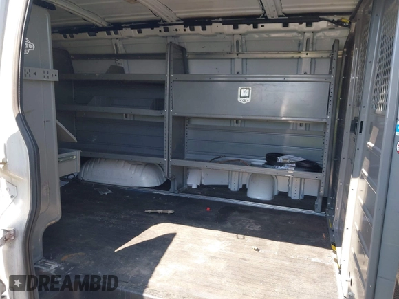 2019 Chevrolet Express Cargo with VIN 1GCWGAFP3K1249390, listed as a IAAI auction lot 42101049 with 82,211 mi miles. Bid and sale history available at carsss.com. Image 8.