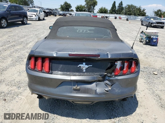 2015 Ford Mustang V6 with VIN 1FATP8EM9F5326609, listed as a Copart auction lot 59942165 with 42,958 mi miles and Salvage title. Bid and sale history available at DreamBid. Image 6.