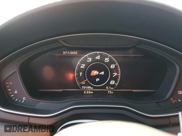 2019 Audi S4 Premium Plus z VIN WAUB4AF44KA034918, wystawiony jako Copart lot #47534575 z przebiegiem 70 199 mil mil oraz Szkody całkowita. Historia ofert i sprzedaży dostępna na DreamBid. Obrazek 9.