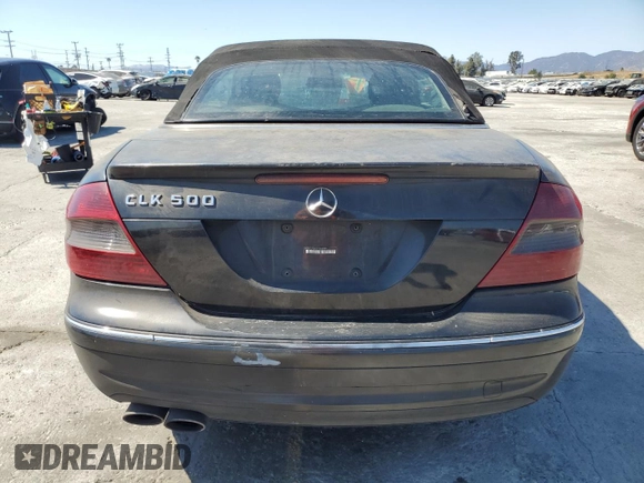 2006 Mercedes-Benz CLK-Class 5.0L with VIN WDBTK75G96T063299, listed as a Copart auction lot 69882884 with 148,934 mi miles and Salvage Title. Bid and sale history available at carsss.com. Image 6.