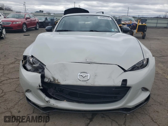2018 Mazda MX-5 Miata RF Club with VIN JM1NDAL79J0203544, listed as a Copart auction lot 49482225 with 36,839 mi miles and Salvage Title. Bid and sale history available at carsss.com. Image 5.