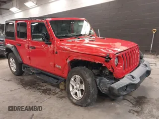 2020 Jeep Wrangler Unlimited Sport z VIN 1C4HJXDG6LW102873, wystawiony jako IAAI lot #41232881 z przebiegiem 42 315 mil mil oraz . Historia ofert i sprzedaży dostępna na DreamBid. Obrazek 1.
