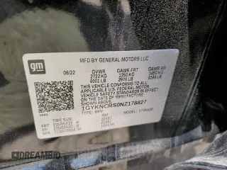 2022 Cadillac XT5 FWD Premium Luxury with VIN 1GYKNCRS0NZ178827, listed as a Copart auction lot 56200975 with 47,774 mi miles and Salvage title. Bid and sale history available at DreamBid. Image 13.