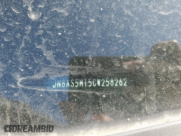 2012 Nissan Rogue SL with VIN JN8AS5MT5CW258262, listed as a Copart auction lot 48542665 with 101,414 mi miles and Salvage Title. Bid and sale history available at DreamBid. Image 15.
