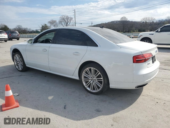2017 Audi A8 z VIN WAU44AFD2HN009512, wystawiony jako Copart lot #50818385 z przebiegiem 44 175 mil mil oraz Szkoda całkowita • Salvage title. Historia ofert i sprzedaży dostępna na DreamBid. Obrazek 2.
