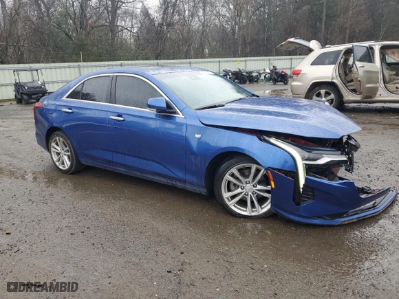 2021 Cadillac CT4 Luxury with VIN 1G6DJ5RK5M0134172, listed as a Copart auction lot 43145415 with 83,054 mi miles and Salvage Title. Bid and sale history available at carsss.com. Image 4.