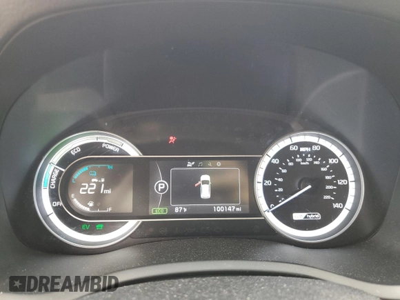2018 Kia Niro EX with VIN KNDCC3LCXJ5128648, listed as a Copart auction lot 57678254 with 100,147 mi miles and Salvage Title. Bid and sale history available at carsss.com. Image 9.