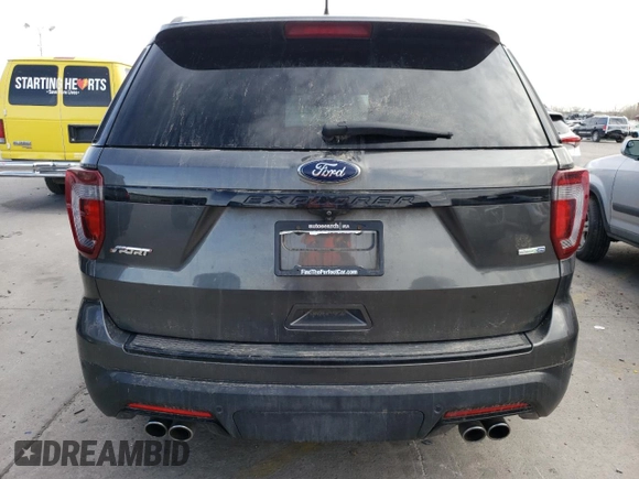 2018 Ford Explorer Sport with VIN 1FM5K8GT6JGA74154, listed as a Copart auction lot 47808035 with 61,974 mi miles and Salvage Title. Bid and sale history available at DreamBid. Image 6.