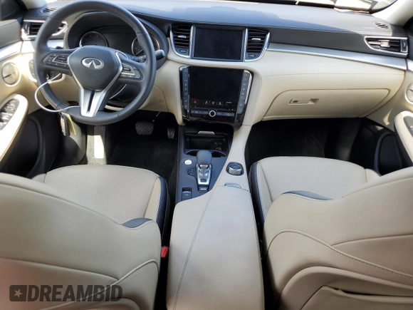 2022 Infiniti QX50 Essential with VIN 3PCAJ5CB5NF120297, listed as a Copart auction lot 65633113 with 10,035 mi miles and . Bid and sale history available at DreamBid. Image 8.
