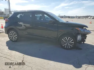 2021 Nissan Kicks SV with VIN 3N1CP5CV1ML527196, listed as a Copart auction lot 49551215 with 76,430 mi miles and Salvage Title. Bid and sale history available at carsss.com. Image 4.