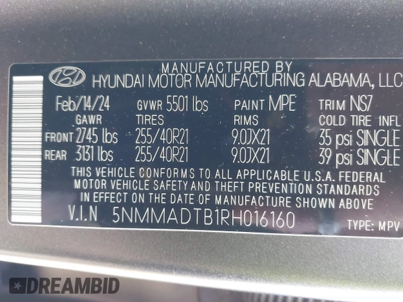 2024 Genesis GV70 2.5T with VIN 5NMMADTB1RH016160, listed as a IAAI auction lot 41446930 with 19,284 mi miles and . Bid and sale history available at DreamBid. Image 9.