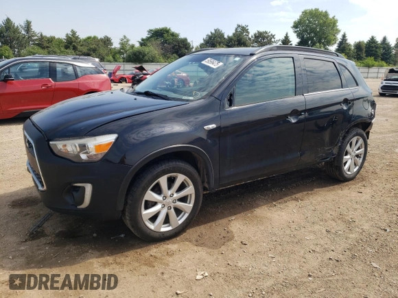 2015 Mitsubishi Outlander GT with VIN 4A4AR4AW3FE025256, listed as a Copart auction lot 59596475 with 110,952 mi miles and Salvage title. Bid and sale history available at DreamBid. Image 1.
