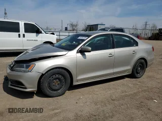 2015 Volkswagen Jetta S with VIN 3VW1K7AJ6FM410593, listed as a Copart auction lot 54494785 with 114,821 mi miles and Salvage title. Bid and sale history available at DreamBid. Image 1.