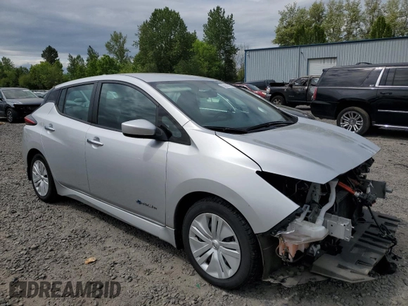 2019 Nissan LEAF SV with VIN 1N4AZ1CP3KC307985, listed as a Copart auction lot 55801095 with 107,259 mi miles and Salvage title. Bid and sale history available at DreamBid. Image 4.
