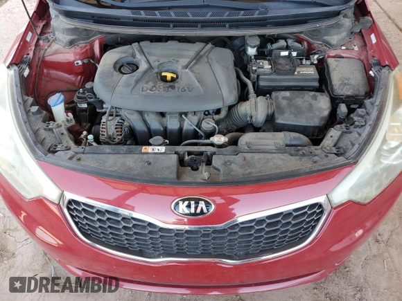 2014 Kia Forte LX with VIN KNAFX4A62E5097189, listed as a Copart auction lot 48548465 with 93,600 mi miles and Salvage Title. Bid and sale history available at carsss.com. Image 12.