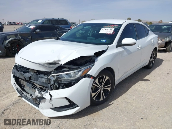 2020 Nissan Sentra SV with VIN 3N1AB8CV3LY228477, listed as a IAAI auction lot 41879199 with 70,304 mi miles. Bid and sale history available at carsss.com. Image 2.