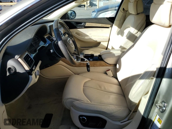 2012 Audi A8 with VIN WAURVAFDXCN001749, listed as a Copart auction lot 44379515 with 169,860 mi miles and Salvage Title. Bid and sale history available at DreamBid. Image 7.