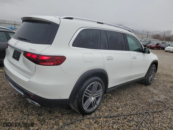 2024 Mercedes-Benz GLS with VIN 4JGFF5KEXRB223965, listed as a Copart auction lot 47413715 with 21,474 mi miles and Clean Title. Bid and sale history available at carsss.com. Image 3.