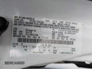 2016 Ford Focus SE with VIN 1FADP3F24GL346445, listed as a IAAI auction lot 42101322 with 30,354 mi miles. Bid and sale history available at carsss.com. Image 9.