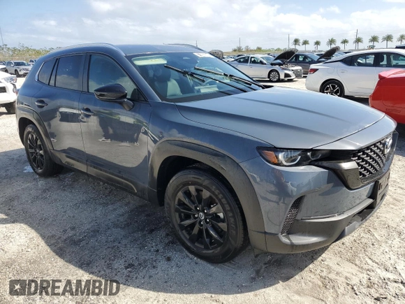 2025 Mazda CX-50 S Select with VIN 7MMVABAMXSN301011, listed as a Copart auction lot 77063504 with Not Provided miles and Salvage Title. Bid and sale history available at DreamBid. Image 4.