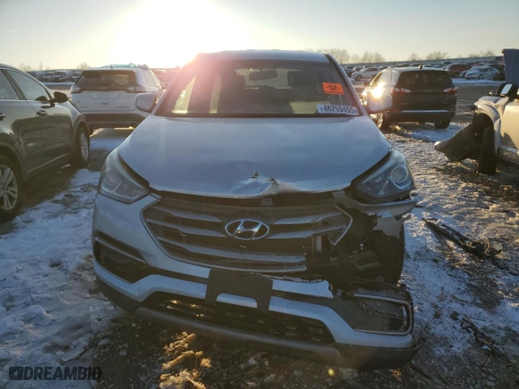 2017 Hyundai Santa Fe Sport 2.4L with VIN 5XYZTDLB4HG498308, listed as a Copart auction lot 46259455 with 0 mi miles and Salvage Title. Bid and sale history available at carsss.com. Image 5.