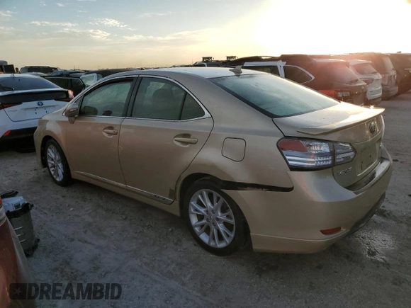 2010 Lexus HS 250h with VIN JTHBB1BA7A2017364, listed as a Copart auction lot 76169674 with 148,020 mi miles and Non Repairable. Bid and sale history available at DreamBid. Image 2.