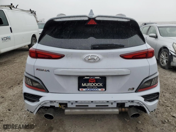 2022 Hyundai Kona N with VIN KM8KH3AC5NU003953, listed as a Copart auction lot 48776655 with 19,574 mi miles and Salvage Title. Bid and sale history available at carsss.com. Image 6.