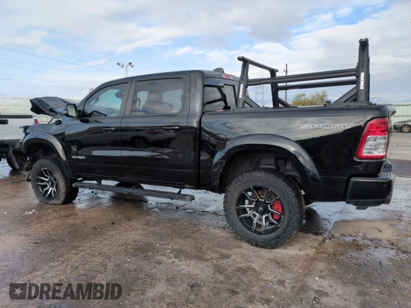 2022 Ram 1500 Big Horn with VIN 1C6SRFFTXNN314498, listed as a Copart auction lot 51780115 with 19,913 mi miles and Salvage Title. Bid and sale history available at carsss.com. Image 2.